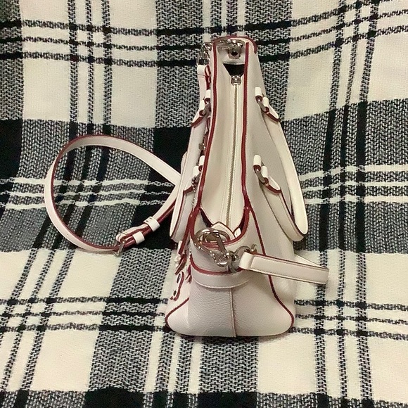 Coach Blake butterfly applique satchel in Chalk - Picture 2 of 13